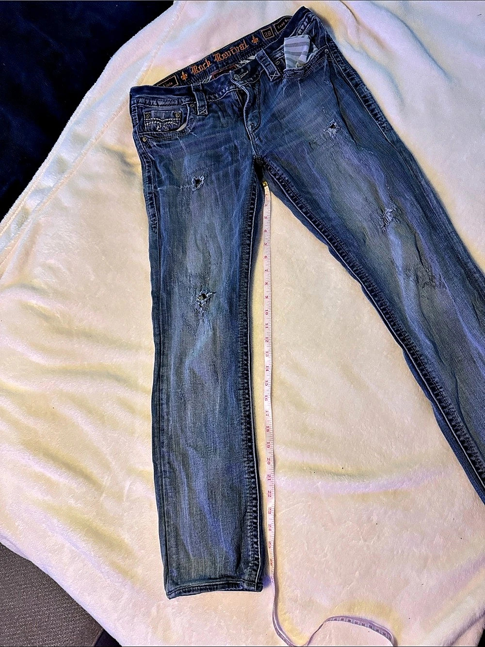 Rock Revival Easy Stretch Skinny Jeans Waist 28 Blue